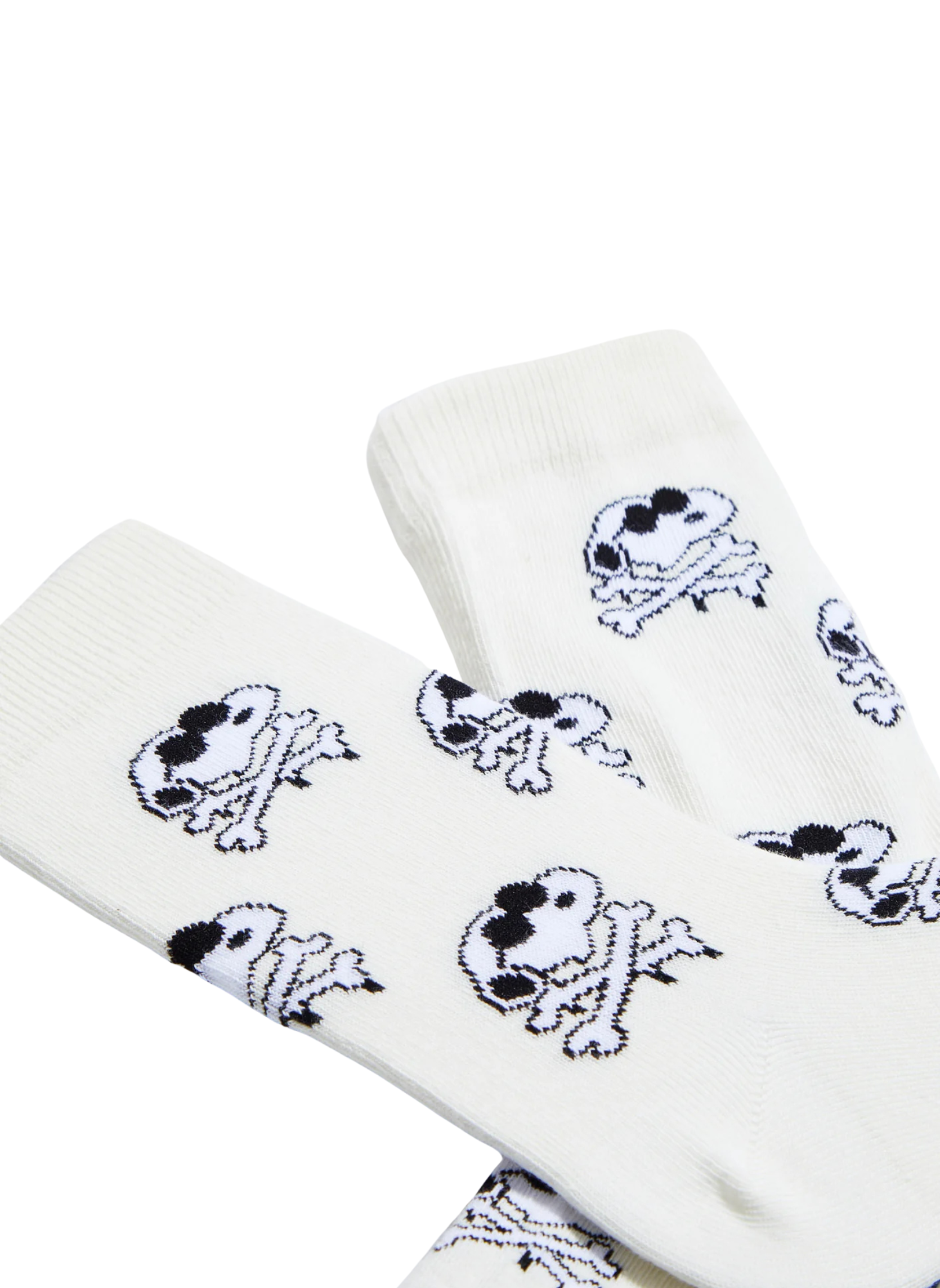 Chaussettes Snoopy, Tête De Mort - Blanc
