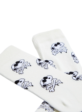 Chaussettes Snoopy, Tête De Mort - Blanc