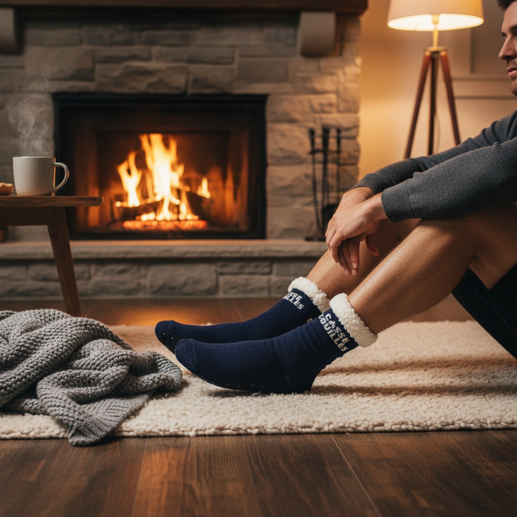 Chaussettes Homme Antidérapantes d'Hiver - Casse Couilles