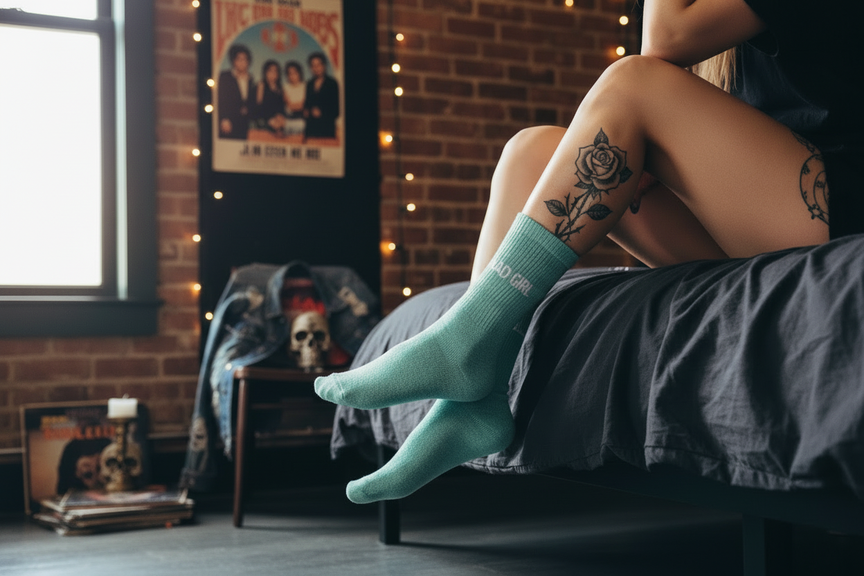 Chaussettes Femme à Paillettes - Bad Girl