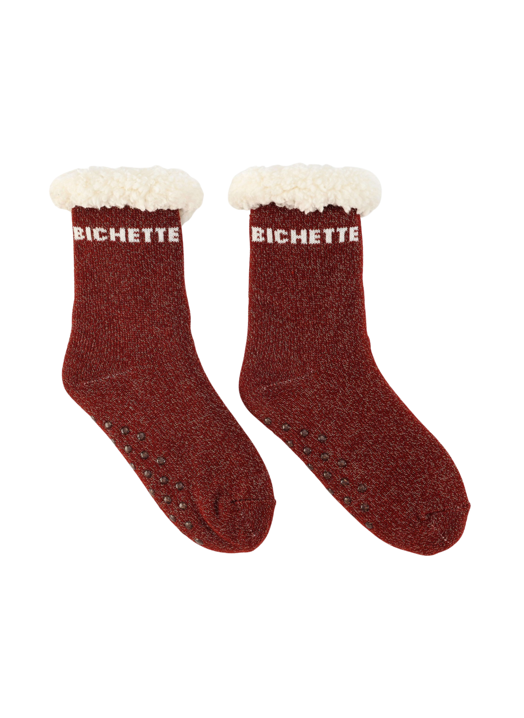 Chaussettes Femme Antidérapantes d'Hiver à Paillettes - Bichette