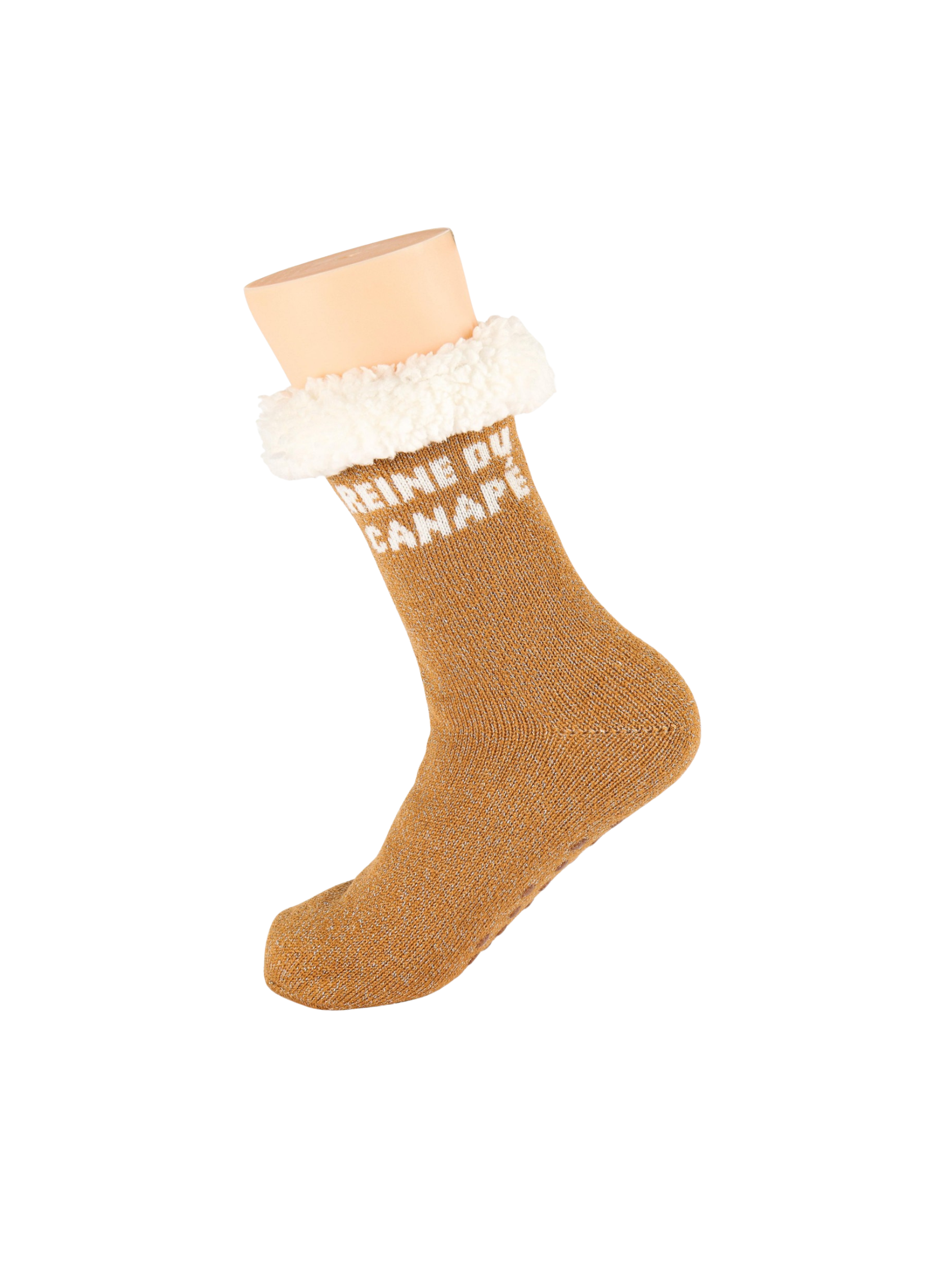 Chaussettes Femme Antidérapantes d'Hiver à Paillettes - Reine du Canapé