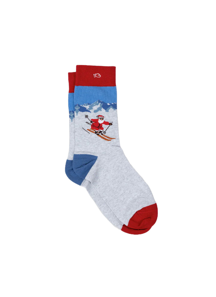 Chaussettes à Motifs - Père-Noël Au Ski - BILLYBELT