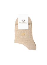 Chaussettes à Paillettes Unies - Beige