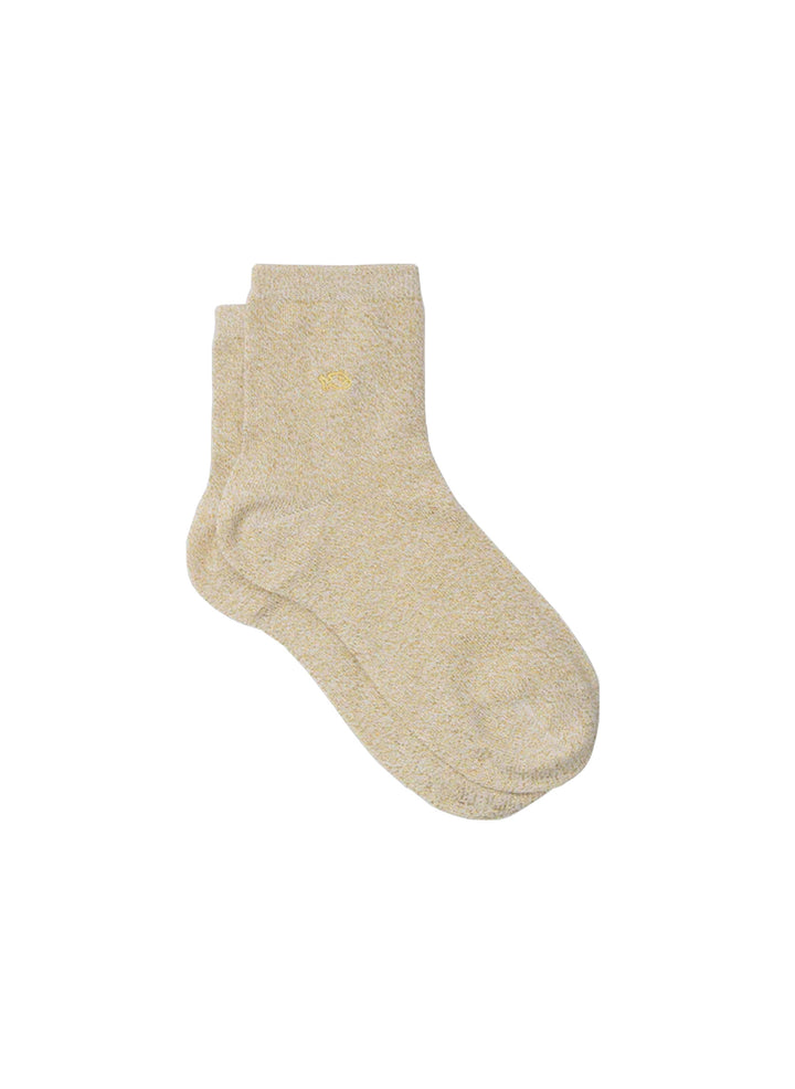 Chaussettes à Paillettes Unies - Beige - BILLYBELT