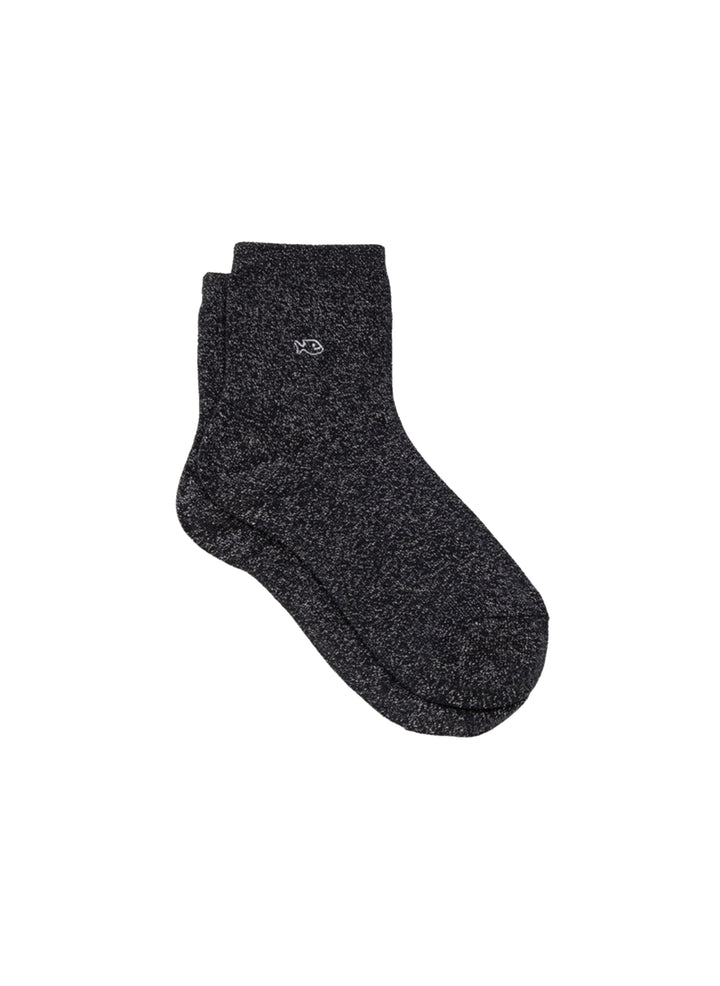 Chaussettes à Paillettes Unies - Noir - BILLYBELT