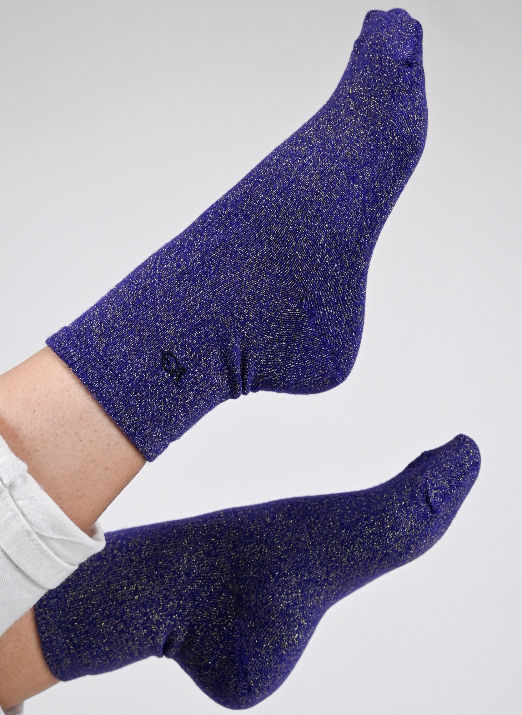 Chaussettes à Paillettes Unies - Violet