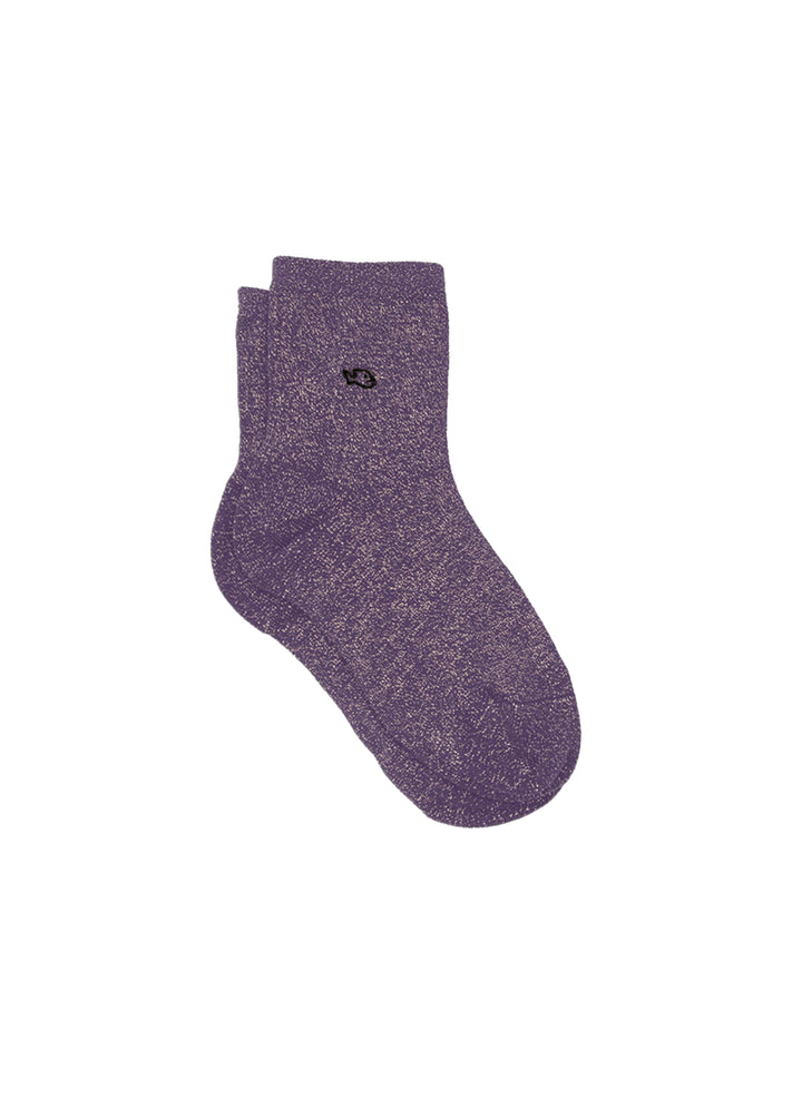 Chaussettes à Paillettes Unies - Violet - BILLYBELT