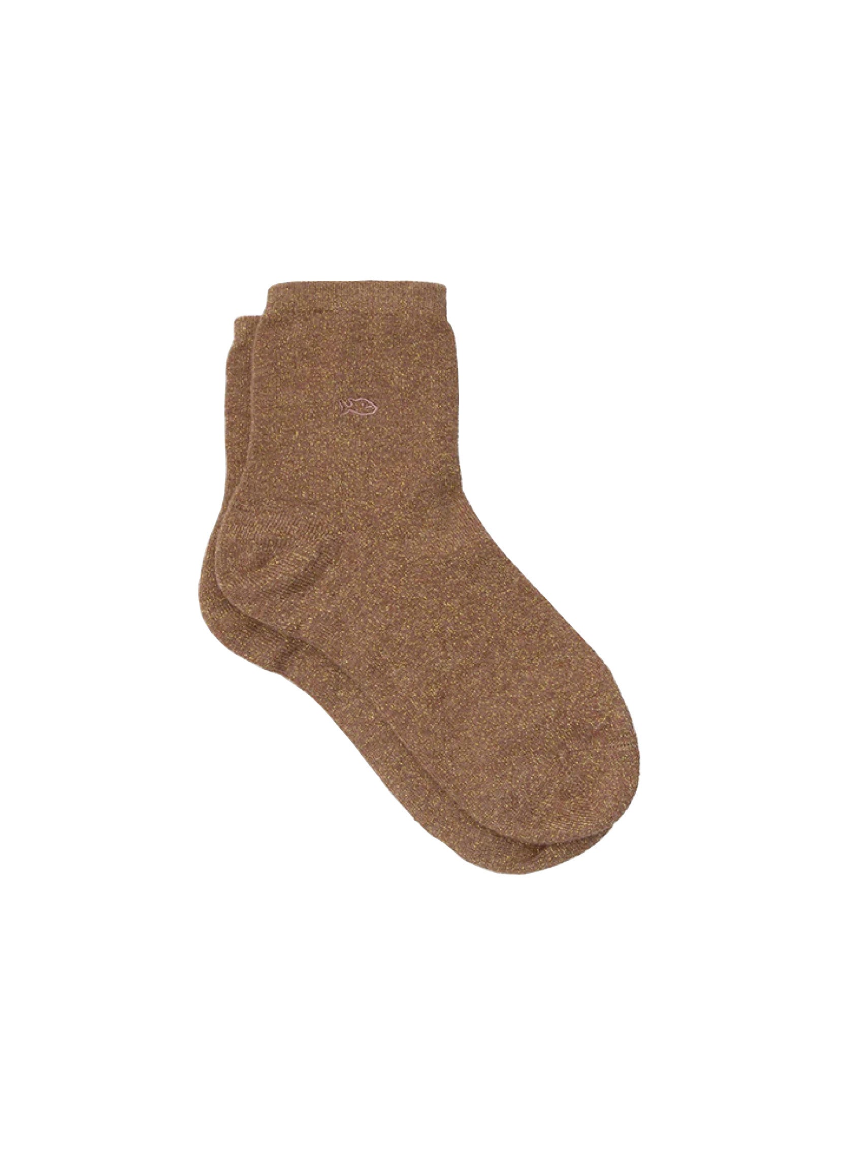 Chaussettes à Paillettes Unies - Cuivre