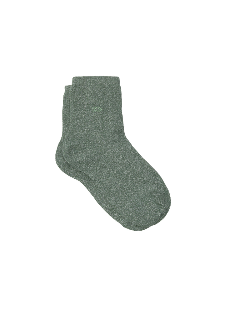 Chaussettes à Paillettes Unies - Vert Céladon - BILLYBELT