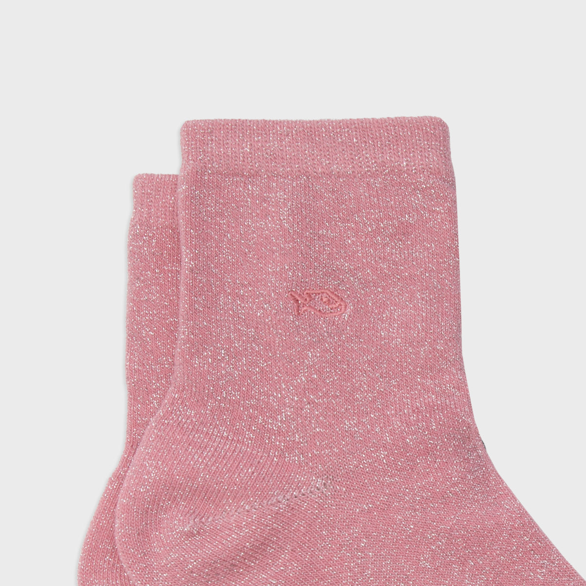 Chaussettes à Paillettes Unies - Rose