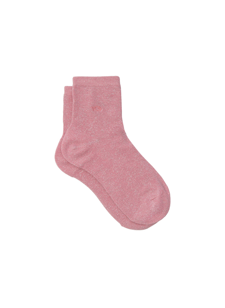 Chaussettes à Paillettes Unies - Old Rose - BILLYBELT
