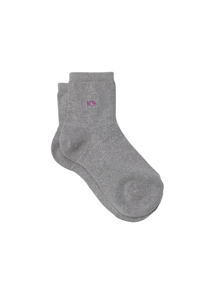 Chaussettes à Paillettes Unies - Gris - BILLYBELT
