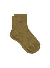 Chaussettes à Paillettes Unies - Kaki