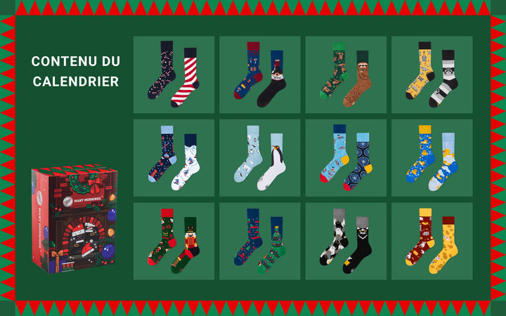 Calendrier de l'Avent (12 paires de chaussettes)