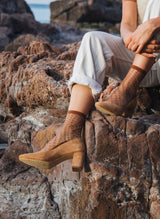 Chaussettes Transparentes à Pois Crescent Dunes Brune