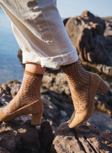 Chaussettes Transparentes à Pois Crescent Dunes Brune