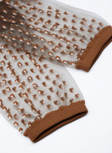 Chaussettes Transparentes à Pois Crescent Dunes Brune