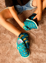 Pantoufles Enfants à Velcro Pelleteuse