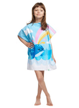 Poncho Éponge à Capuche Enfants Baleine Heureuse