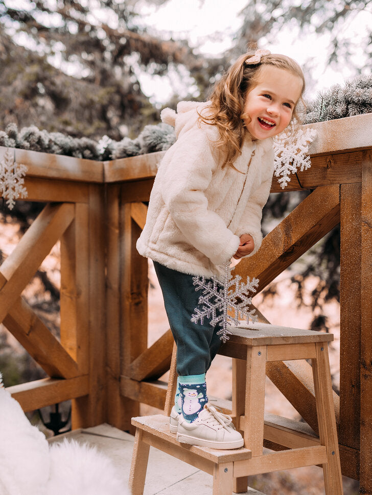 Chaussettes Chaudes Enfants Bonhomme de Neige Joyeux