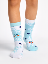 Chaussettes Chaudes Enfants Flocons de Neige Joyeux