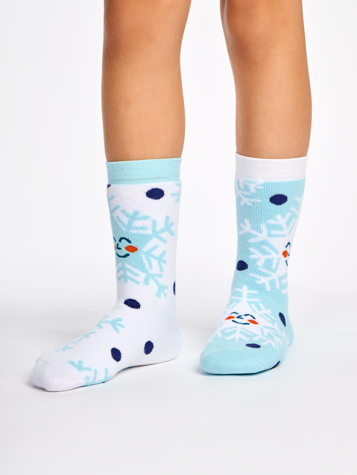 Chaussettes Chaudes Enfants Flocons de Neige Joyeux