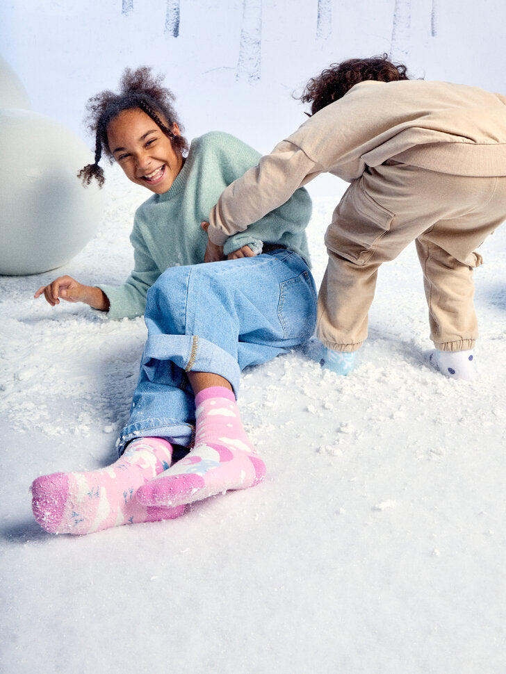 Chaussettes Chaudes Enfants Licornes portant une écharpe