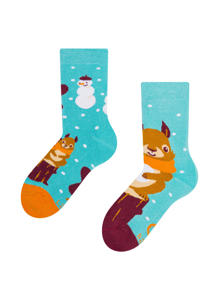 Chaussettes Chaudes Enfants Écureuil d'Hiver - Dedoles