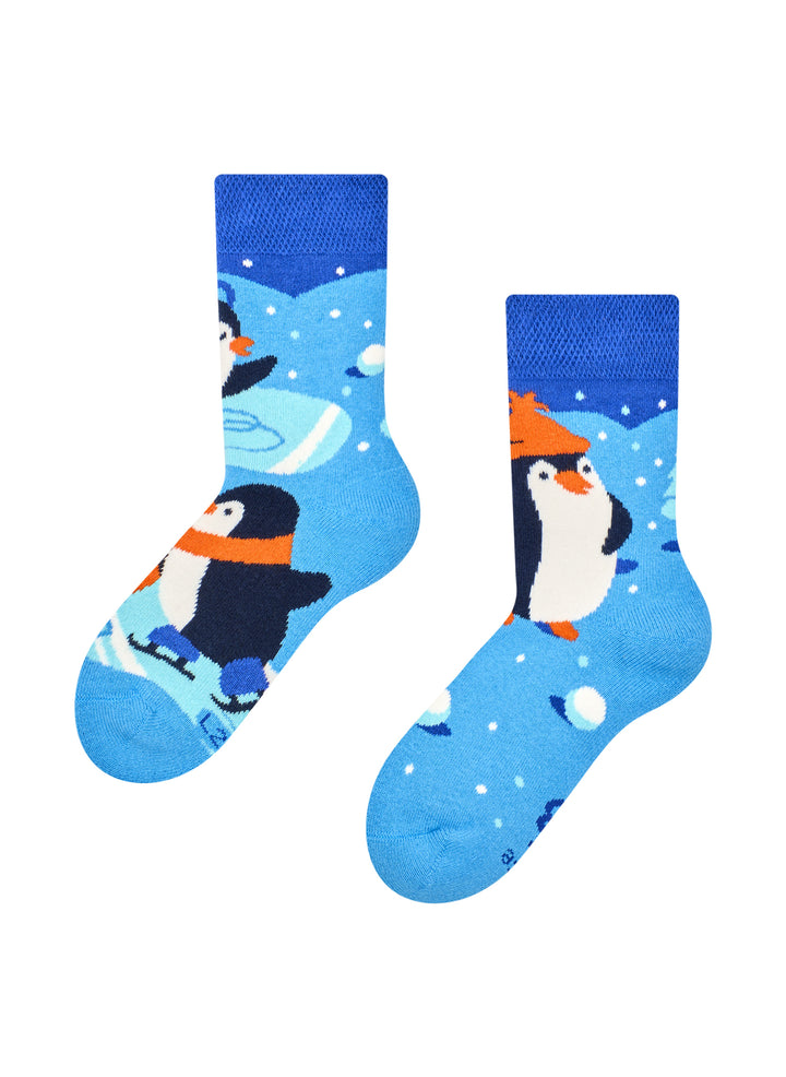 Chaussettes Chaudes Enfants Manchots Patineurs - Dedoles