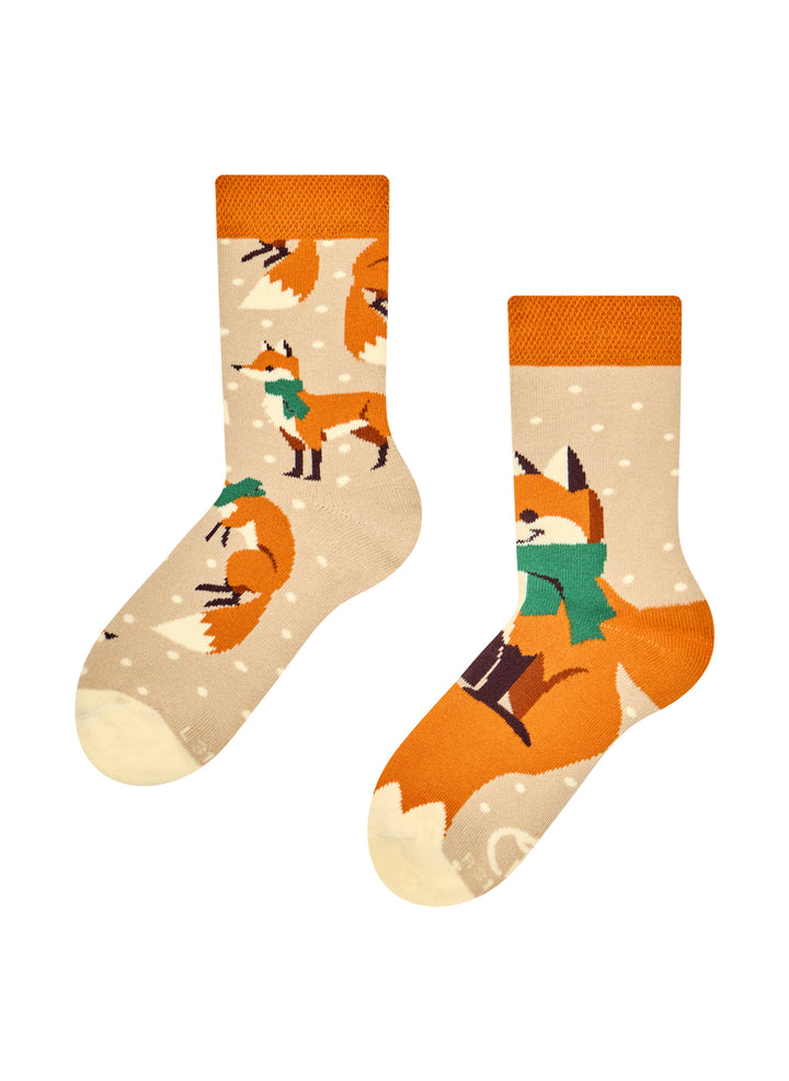 Chaussettes Chaudes Enfants Renard à l'Écharpe - Dedoles