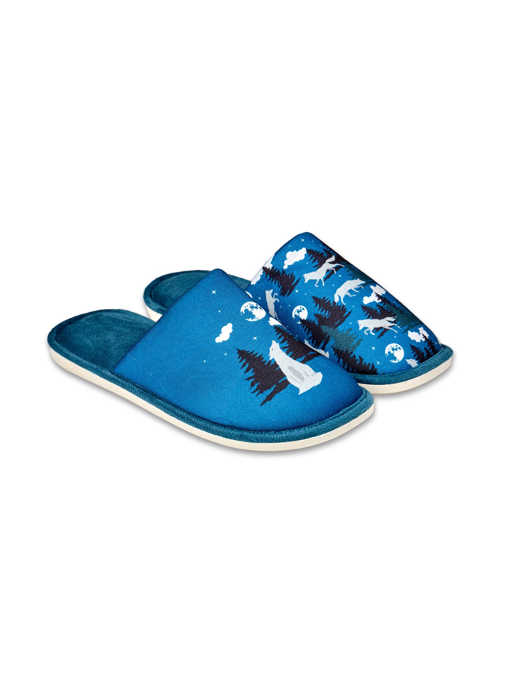 Pantoufles Loup et Lune