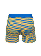 Boxer Homme Motif Jacquard Bleu & Jaune