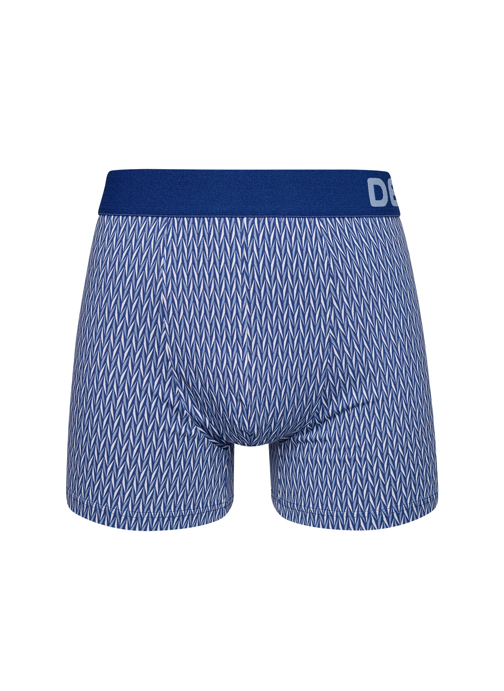 Boxer Homme Motif Jacquard Bleu & Gris