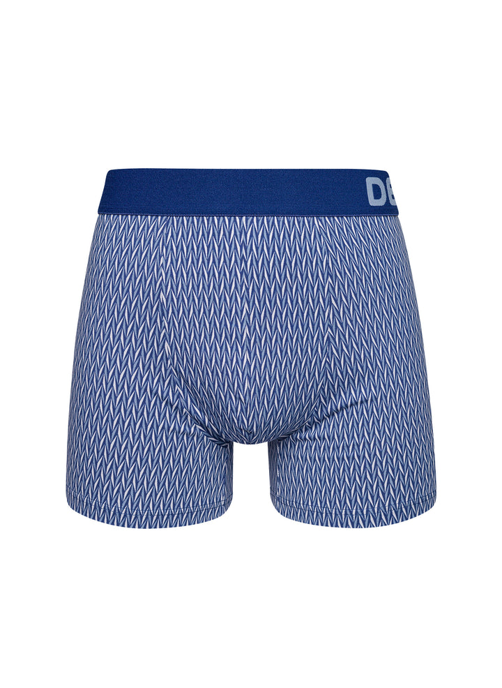 Boxer Homme Motif Jacquard Bleu & Gris - Dedoles