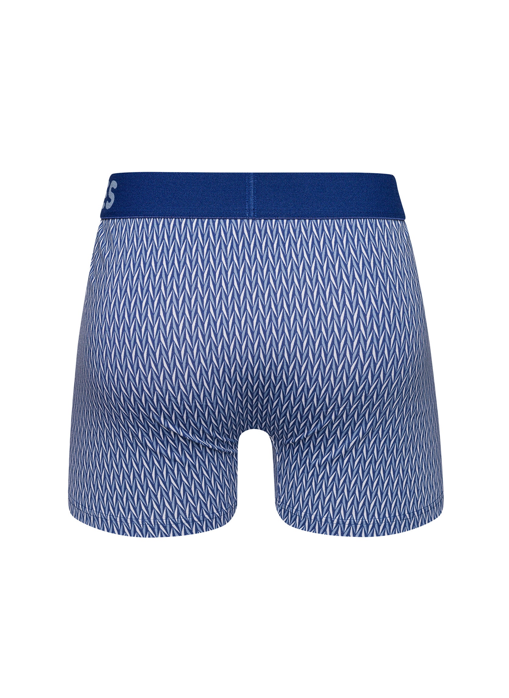 Boxer Homme Motif Jacquard Bleu & Gris