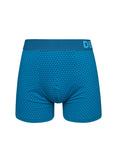 Boxer Homme Motif Jacquard Bleu Émeraude