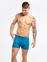 Boxer Homme Motif Jacquard Bleu Émeraude