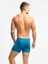 Boxer Homme Motif Jacquard Bleu Émeraude