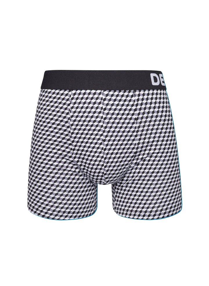 Boxer Homme Motif Jacquard Noir & Blanc - Dedoles