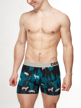 Boxer Homme Loup à la Lune