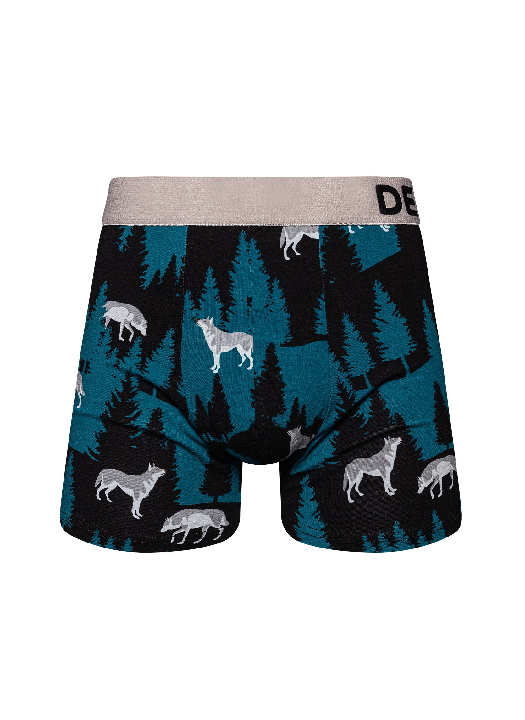 Boxer Homme Loup à la Lune