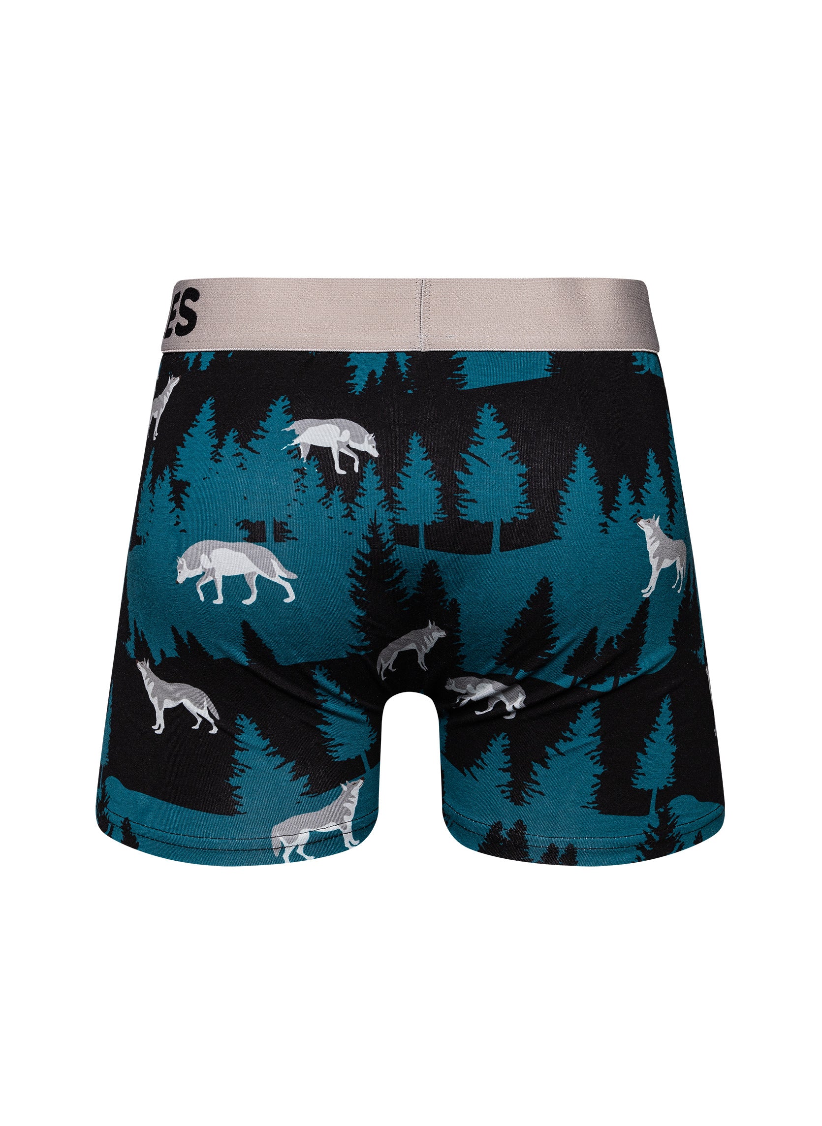 Boxer Homme Loup à la Lune