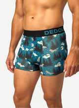 Boxer Court Homme Loup et Lune