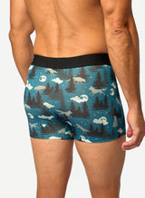 Boxer Court Homme Loup et Lune