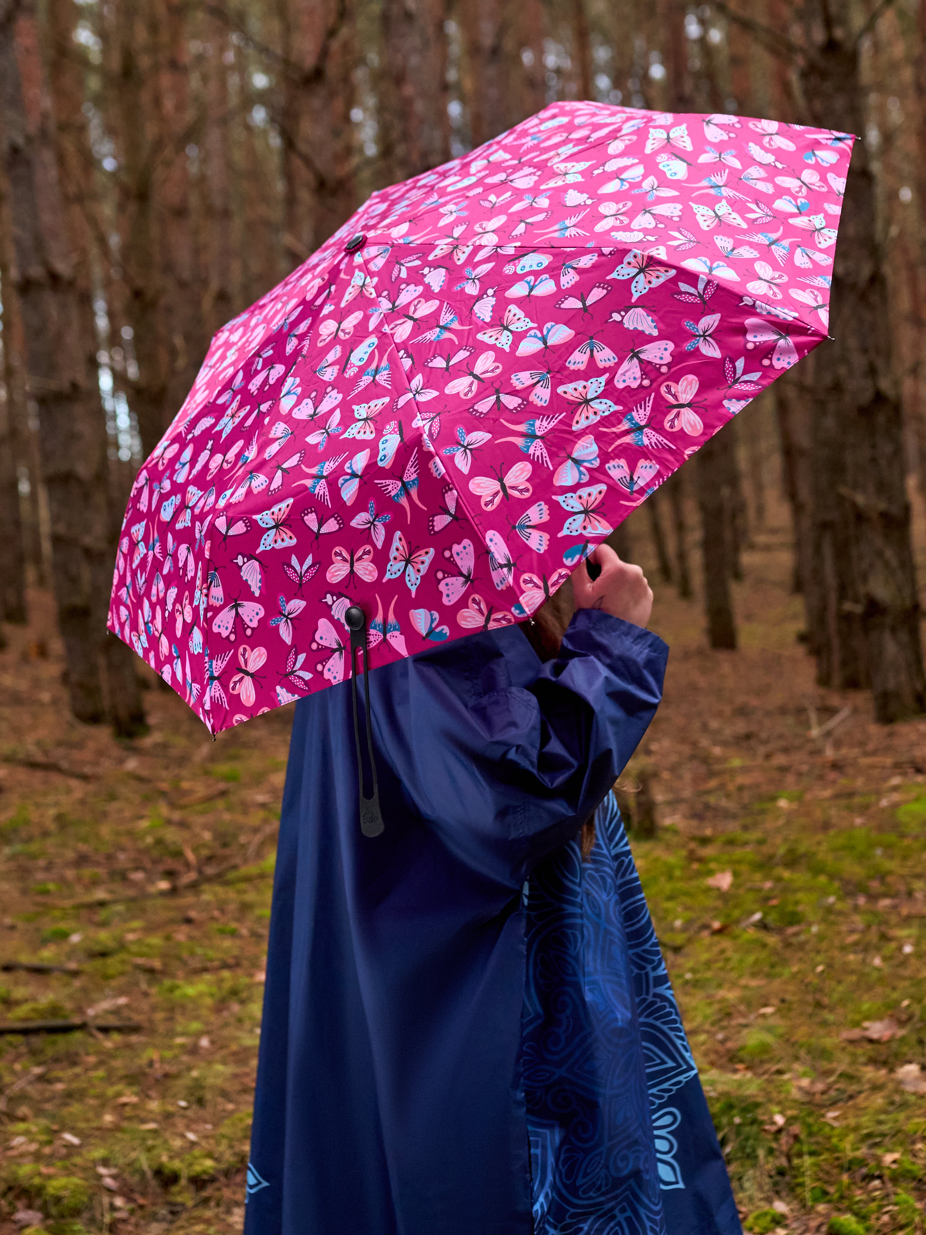 Parapluie Papillons Roses