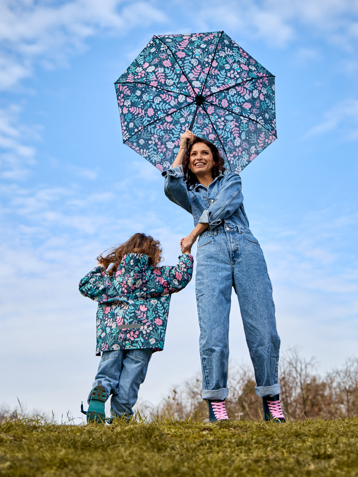 Parapluie Feuilles et Insectes