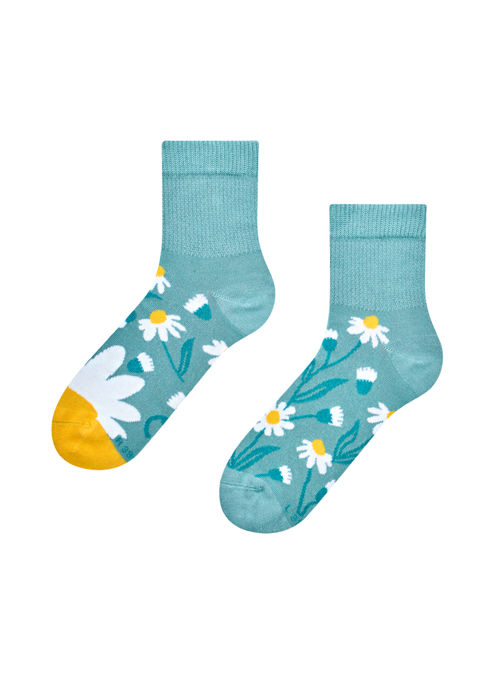 Chaussettes Courtes Anti-Stress Camomille Turquoise - Dedoles