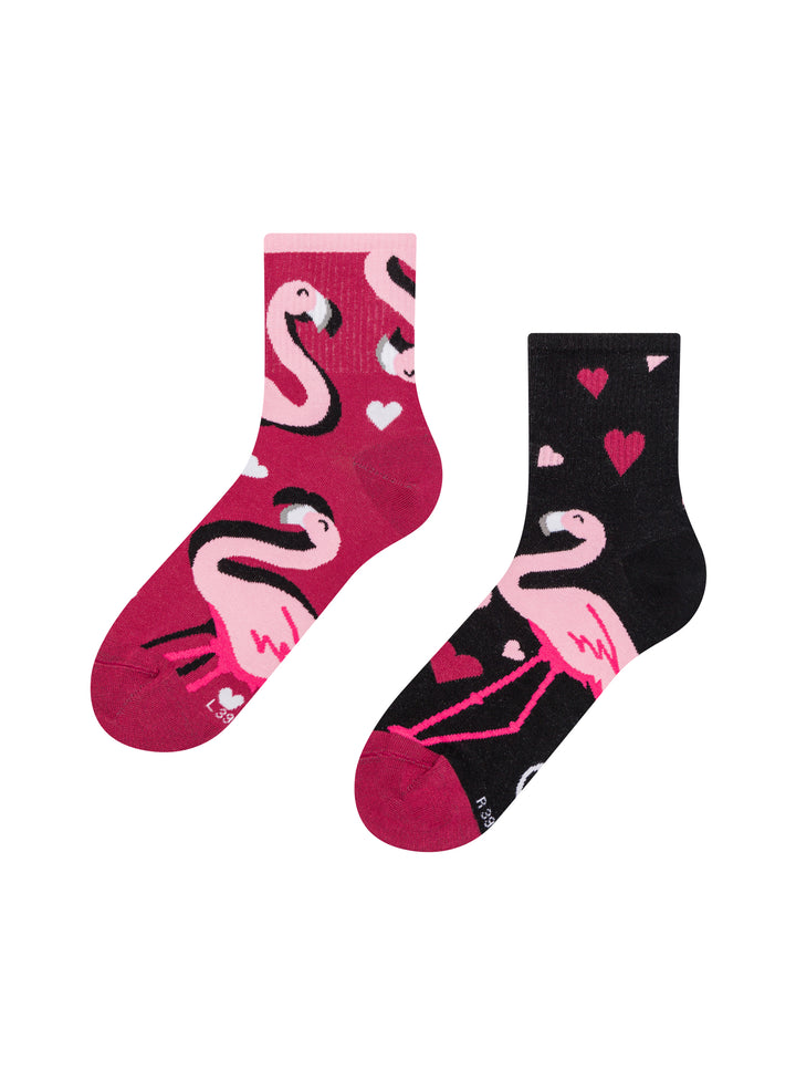 Chaussettes courtes Flamants et Cœurs - Dedoles