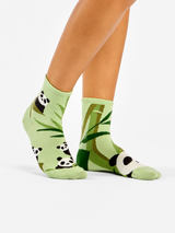 Chaussettes courtes Panda et Bambou